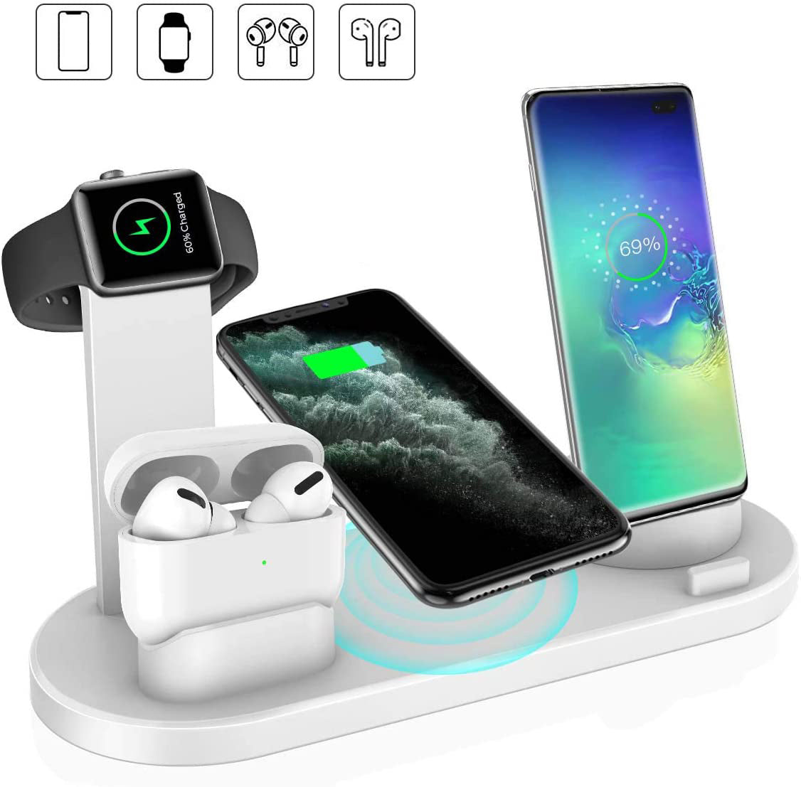 4-in-1 Wireless Charging Station – Stay Organized, Stay Charged - My Store