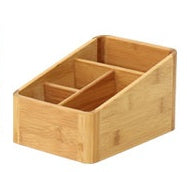 Bamboo Desktop Organizer – Storage Box for Remotes, Stationery & Office Supplies - My Store