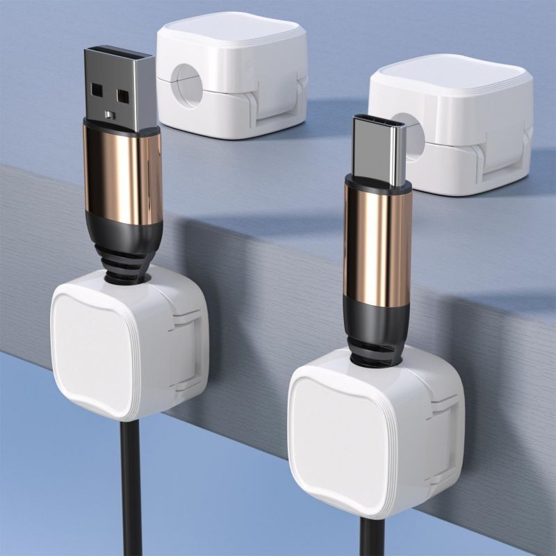 2-Pack Magnetic Cable Clips β Desk Cord & Cable Management Organizer | Efficient Office" - My Store