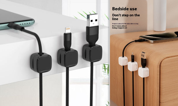 2-Pack Magnetic Cable Clips β Desk Cord & Cable Management Organizer | Efficient Office" - My Store