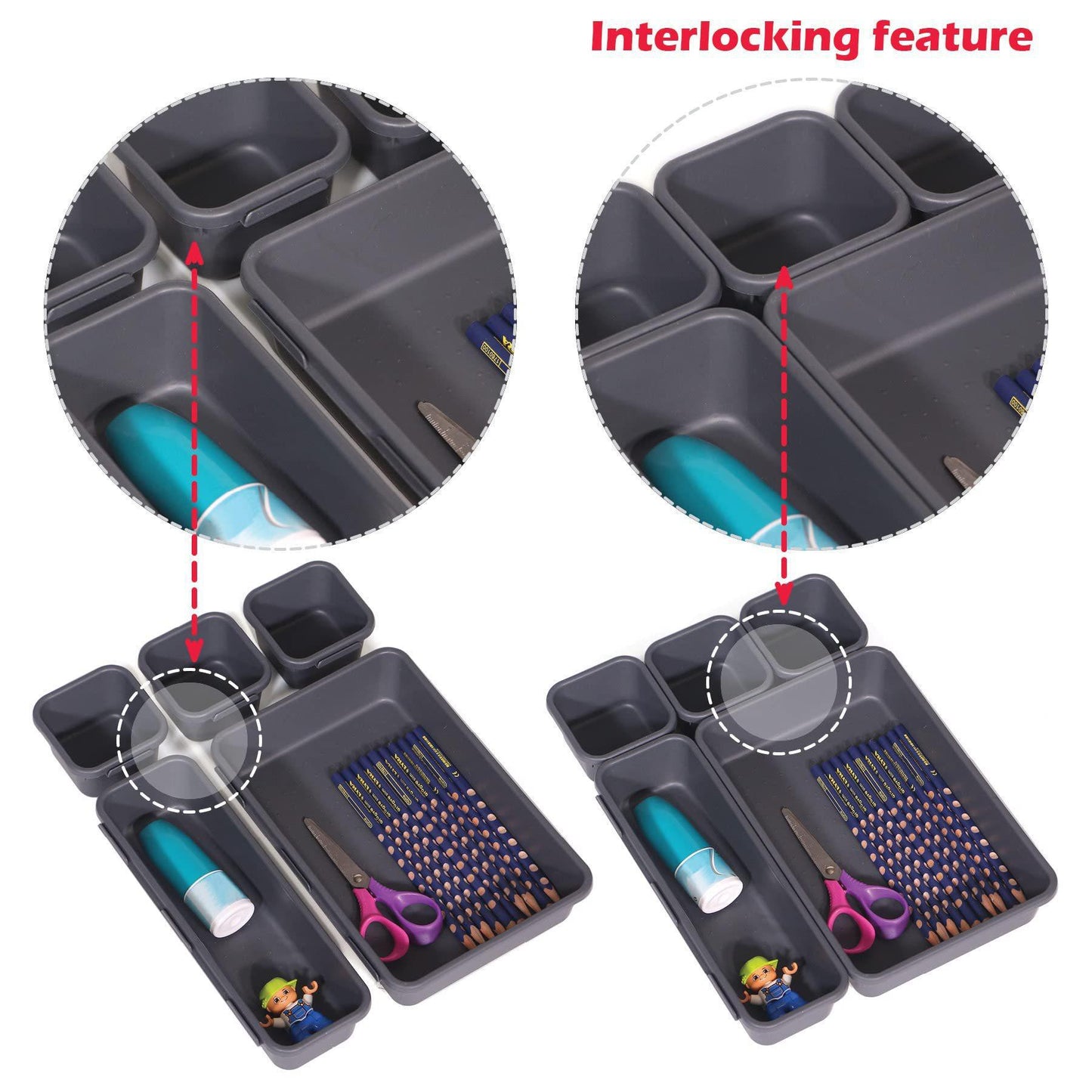 Modular Drawer Organizer Box – Home & Office Desk Storage