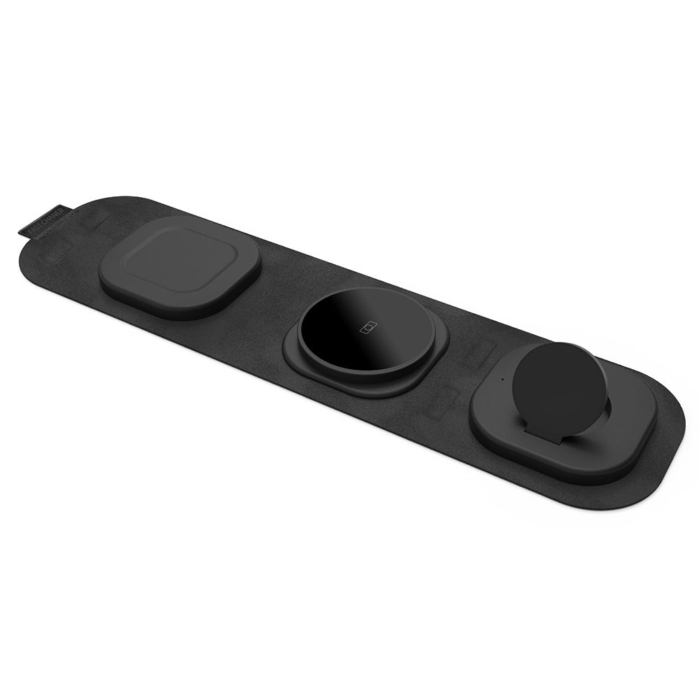3-in-1 Foldable Wireless Travel Charger – Fast Charging for Phone, Watch & Earbuds