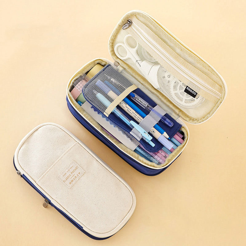 Student Pencil Case – Zippered Stationery Bag for School