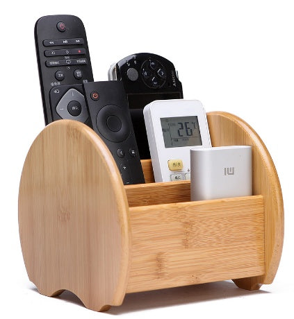 Bamboo Desktop Organizer – Storage Box for Remotes, Stationery & Office Supplies - My Store
