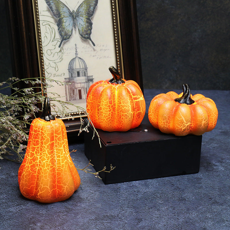 3-Piece LED Pumpkin Lantern Set – Warm Glow Halloween Desk & Home Décor