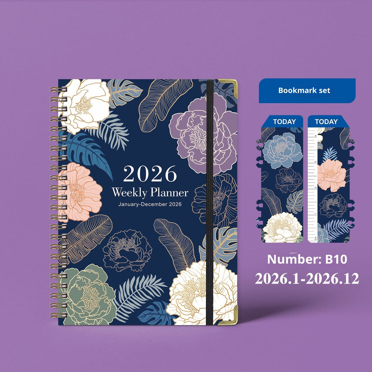2026 A5 Coil Notebook – English Weekly Planner & Notes - My Store