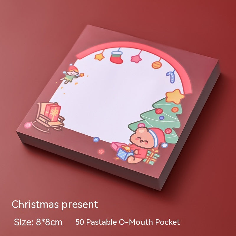 Christmas Cartoon Sticky Notes – Cute Tear-Away Mini Notepad