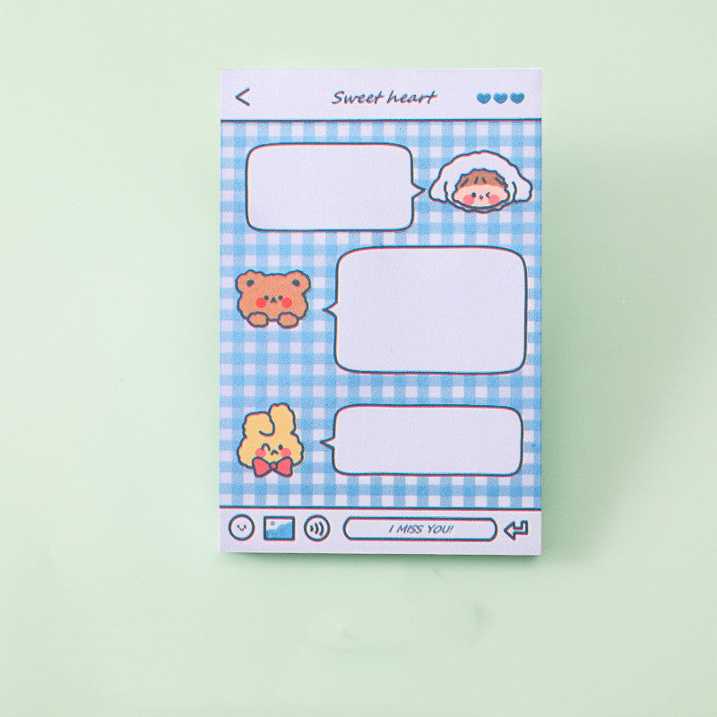 Cute Cherry Bear Sticky Notes – Tear-Away Mini Notepad for School, Office & Study