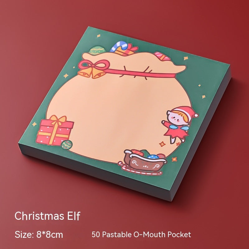 Christmas Cartoon Sticky Notes – Cute Tear-Away Mini Notepad