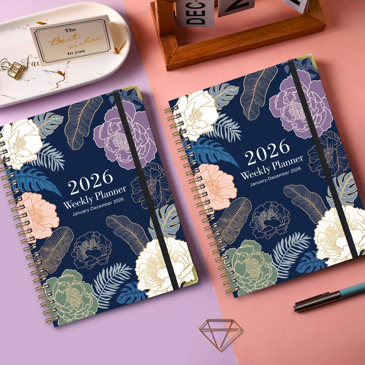 2026 A5 Coil Notebook – English Weekly Planner & Notes - My Store