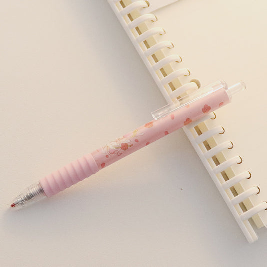 Kawaii Peach Press Gel Pen – Cute 0.5mm Smooth Writing Korean Stationery