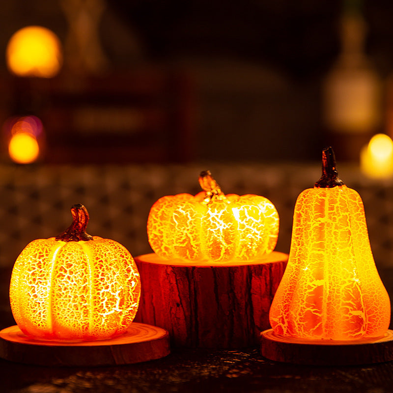 3-Piece LED Pumpkin Lantern Set – Warm Glow Halloween Desk & Home Décor