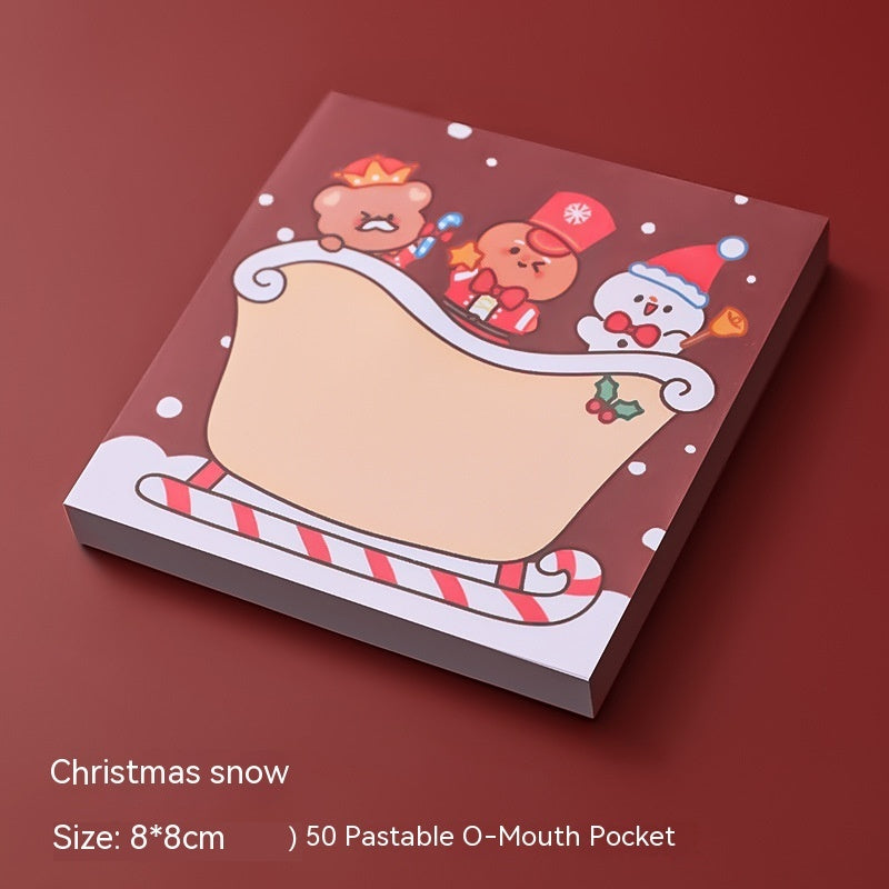 Christmas Cartoon Sticky Notes – Cute Tear-Away Mini Notepad