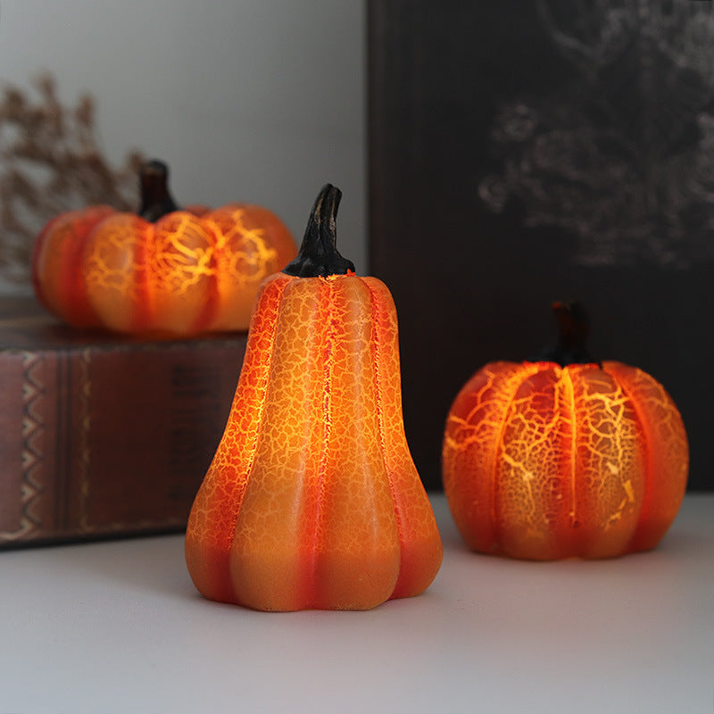 3-Piece LED Pumpkin Lantern Set – Warm Glow Halloween Desk & Home Décor