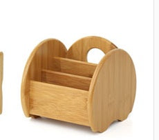 Bamboo Desktop Organizer – desk tray organizer for remotes and stationery