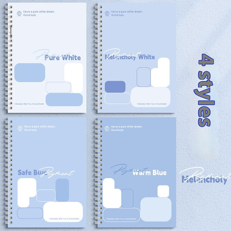 Simple Blue A5 Spiral Notebook – Minimalist Daily Notes