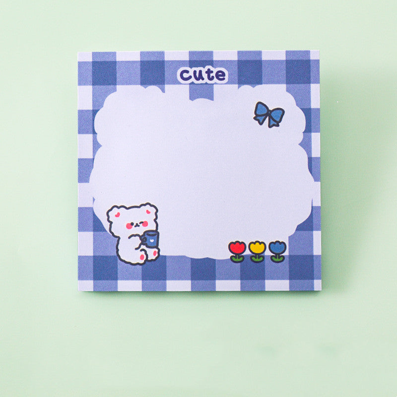 Cute Cherry Bear Sticky Notes – Tear-Away Mini Notepad for School, Office & Study