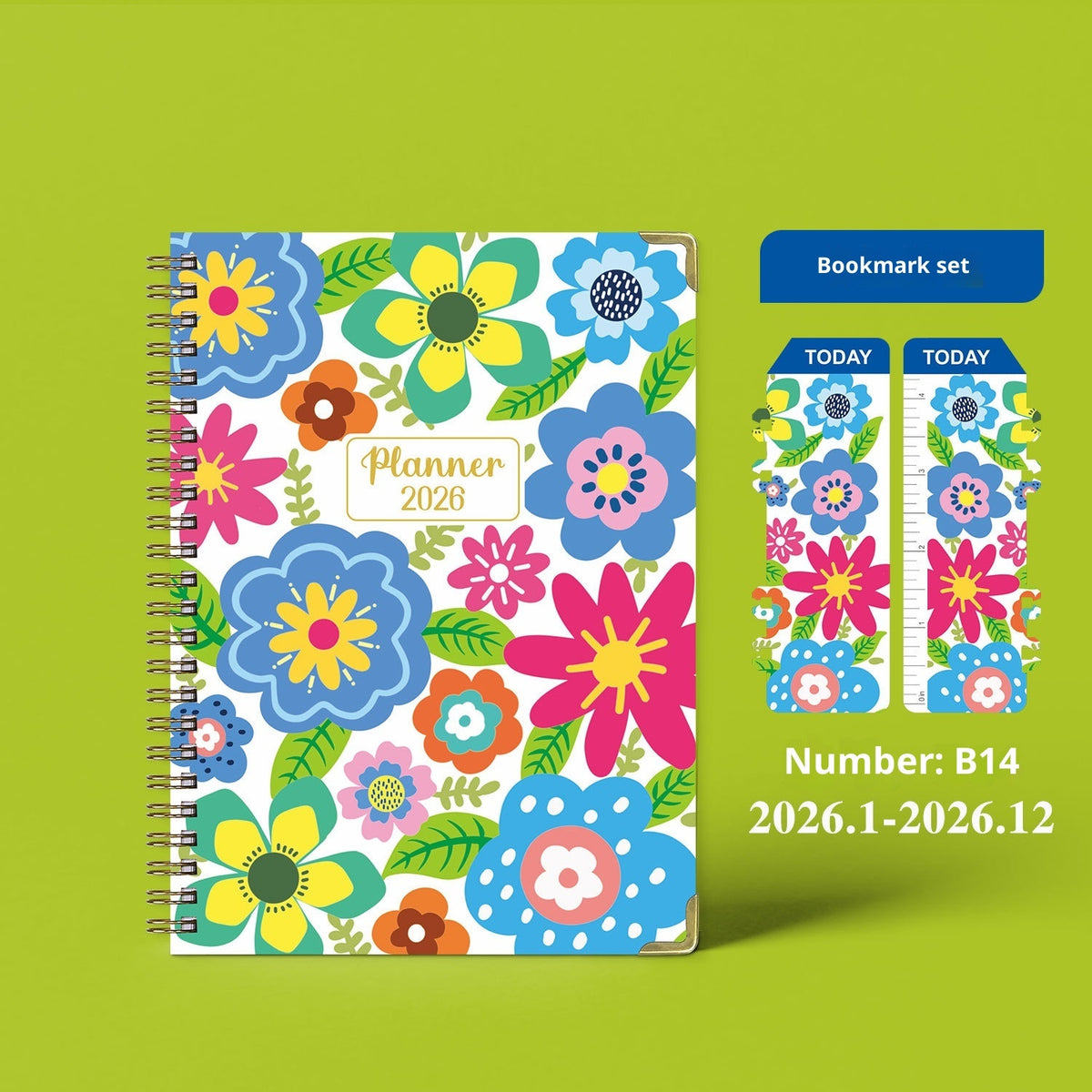 2026 A5 Coil Notebook – English Weekly Planner & Notes - My Store