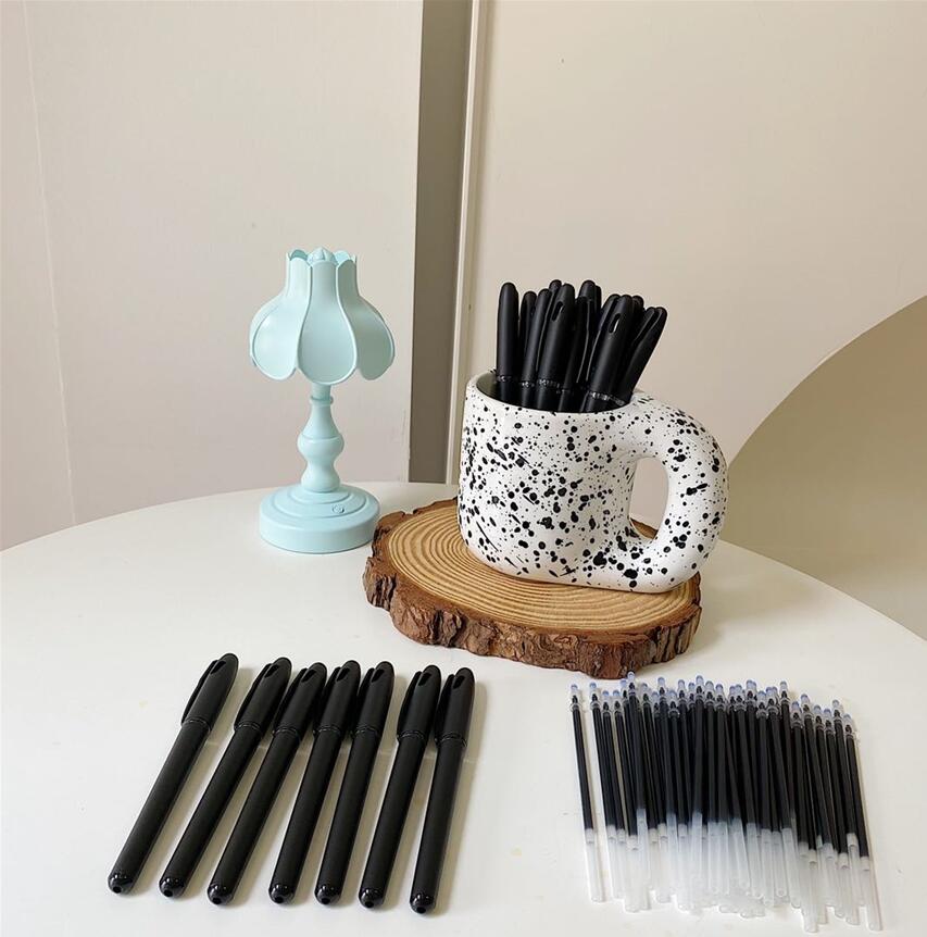 Minimalist Black Gel Pen Set (20 Pens + 50 Refills) – Smooth Writing Study & Office Essentials