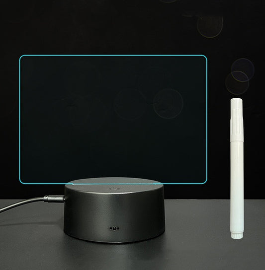 LED Desk Reminder Board – Reusable Acrylic Writing Surface