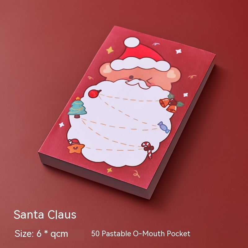 Christmas Cartoon Sticky Notes – Cute Tear-Away Mini Notepad