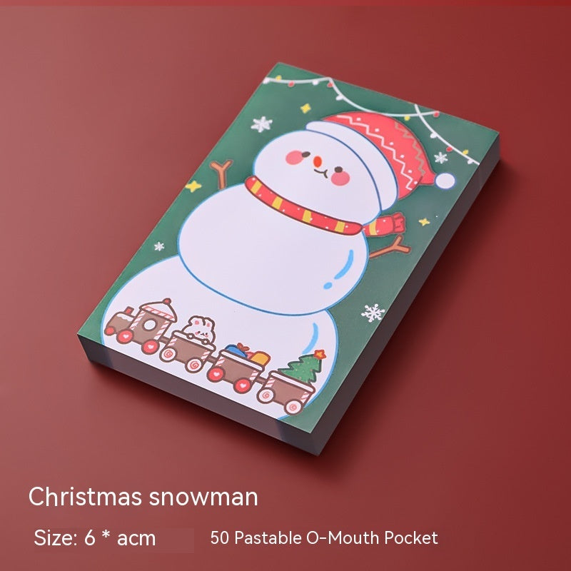 Christmas Cartoon Sticky Notes – Cute Tear-Away Mini Notepad