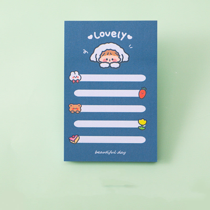 Cute Cherry Bear Sticky Notes – Tear-Away Mini Notepad for School, Office & Study